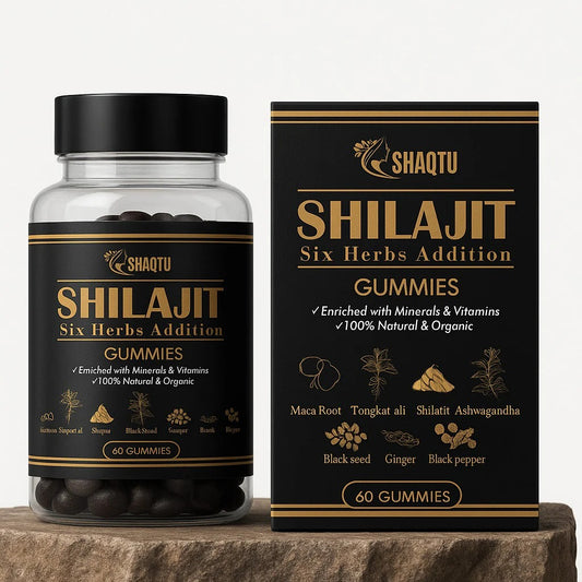 “Shilajit Gummies Six Herbs by Shaqtu – Natural Energy & Wellness Booster”