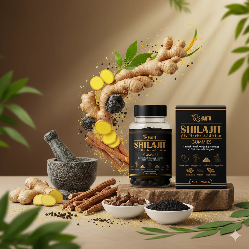 Shilajit Gummies Six Herbs – Herbal Energy Boost Supplement Pakistan