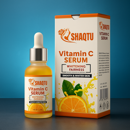 Vitamin C Brightening Serum 30ml – Dark Spot Remover & Glow Booster | Shaqtu™